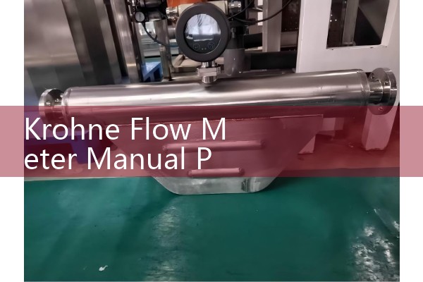 Krohne Flow Meter Manual PDF PDF Download: Instant Link to Technical Data and Setup Sheets