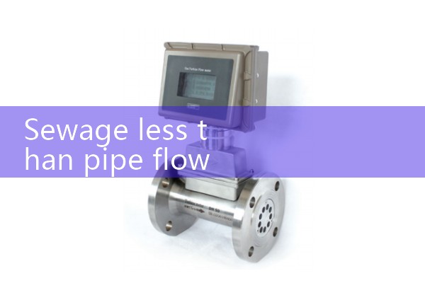Sewage less than pipe flow meter