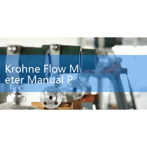 Krohne Flow Meter Manual PDF PDF Download: Instant Link to Technical Data and Setup Sheets